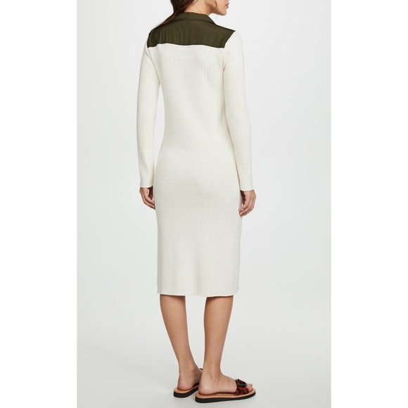 GANNI Paradise Redwood Tech Knit Bodycon Cardigan Dress - Picture 10 of 11